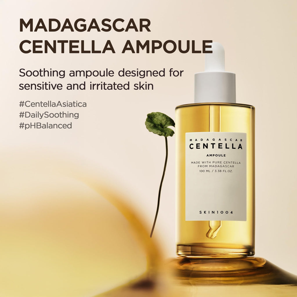 SKIN1004 Madagascar Centella Ampoule, Korean Face Serum with Centella Asiatica for Hydrating & Moisturizing Care - FENGGESTORE20