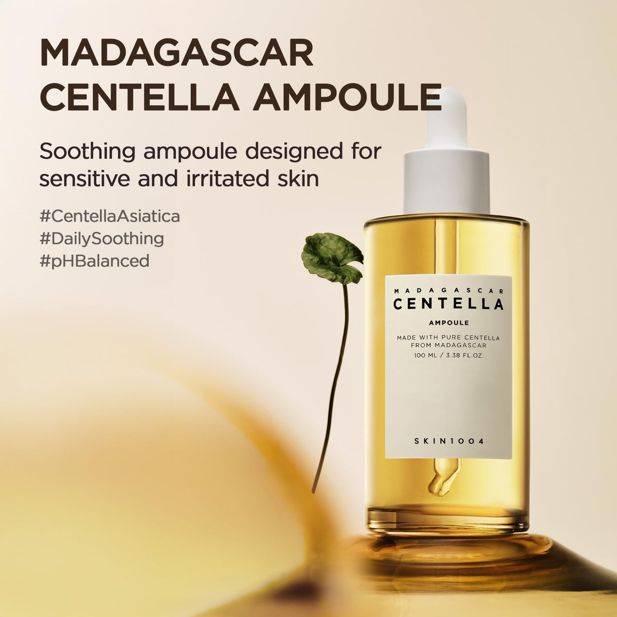 SKIN1004 Madagascar Centella Ampoule, Korean Face Serum with Centella Asiatica for Hydrating & Moisturizing Care - FENGGESTORE20