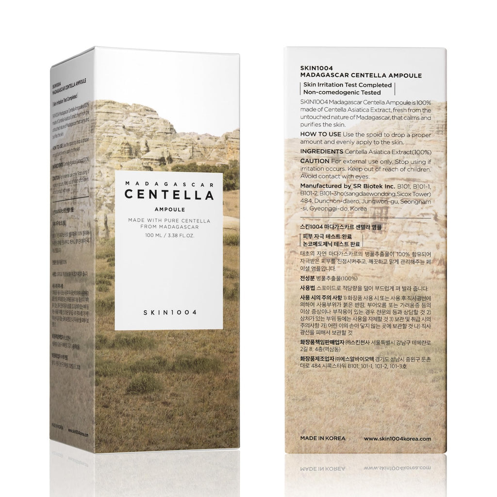SKIN1004 Madagascar Centella Ampoule, Korean Face Serum with Centella Asiatica for Hydrating & Moisturizing Care - FENGGESTORE20