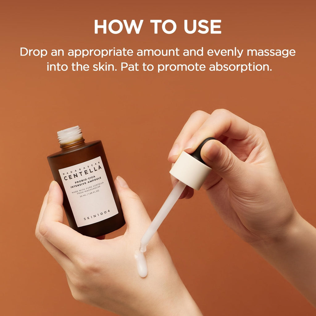 SKIN1004 Probio Cica Intensive Ampoule, Centella Serum for Face with Ceramide, Facial Serum for Nourishing & Soothing, Centella Ampoule - FENGGESTORE20