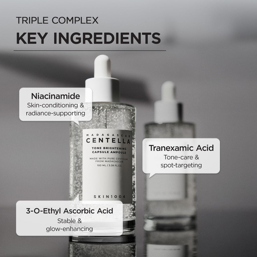 SKIN1004 Tone Balancing Capsule Ampoule, Niacinamide & Centella Serum for Face, Korean Hydrating Facial Serum for Unevne Skin Tone - FENGGESTORE20