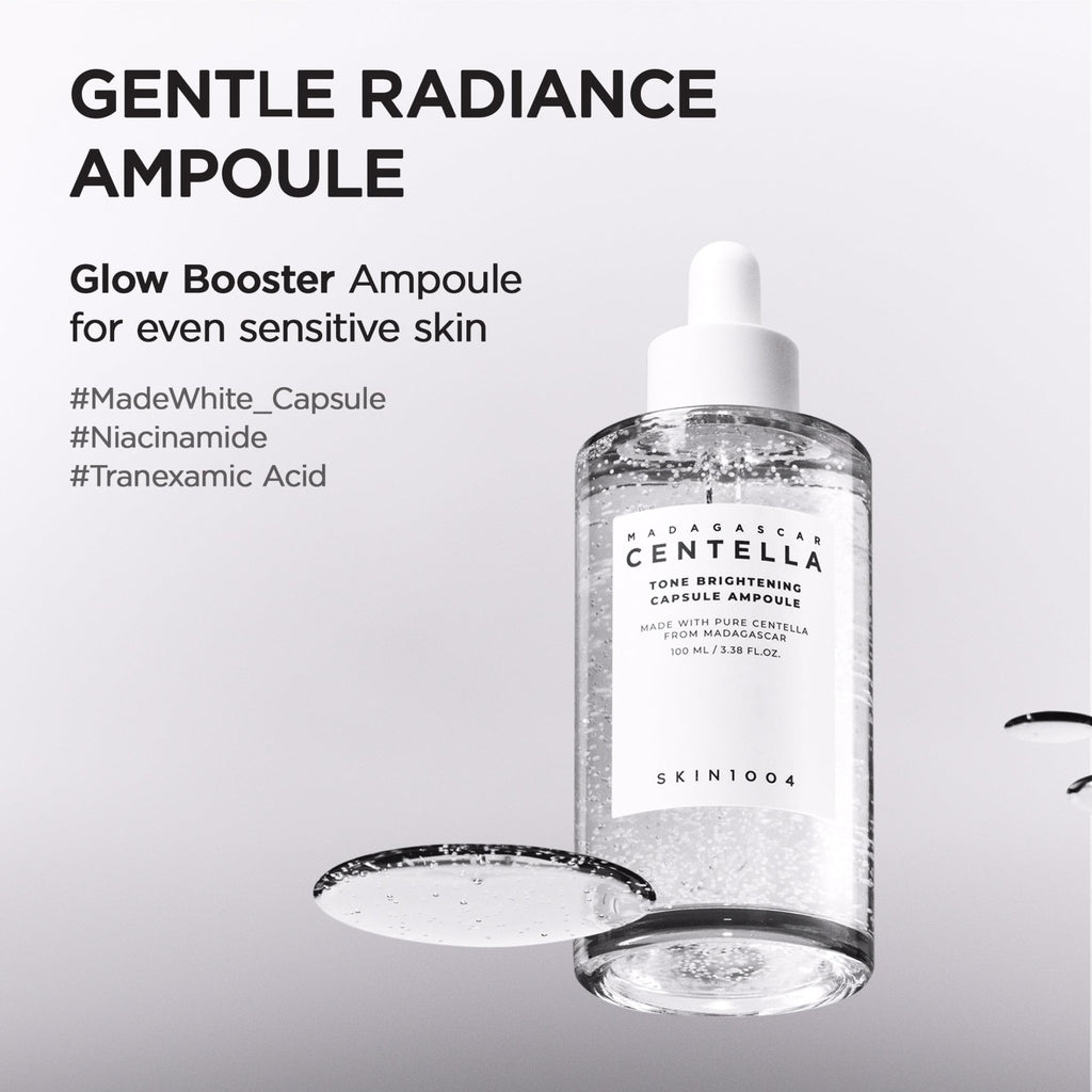 SKIN1004 Tone Balancing Capsule Ampoule, Niacinamide & Centella Serum for Face, Korean Hydrating Facial Serum for Unevne Skin Tone - FENGGESTORE20