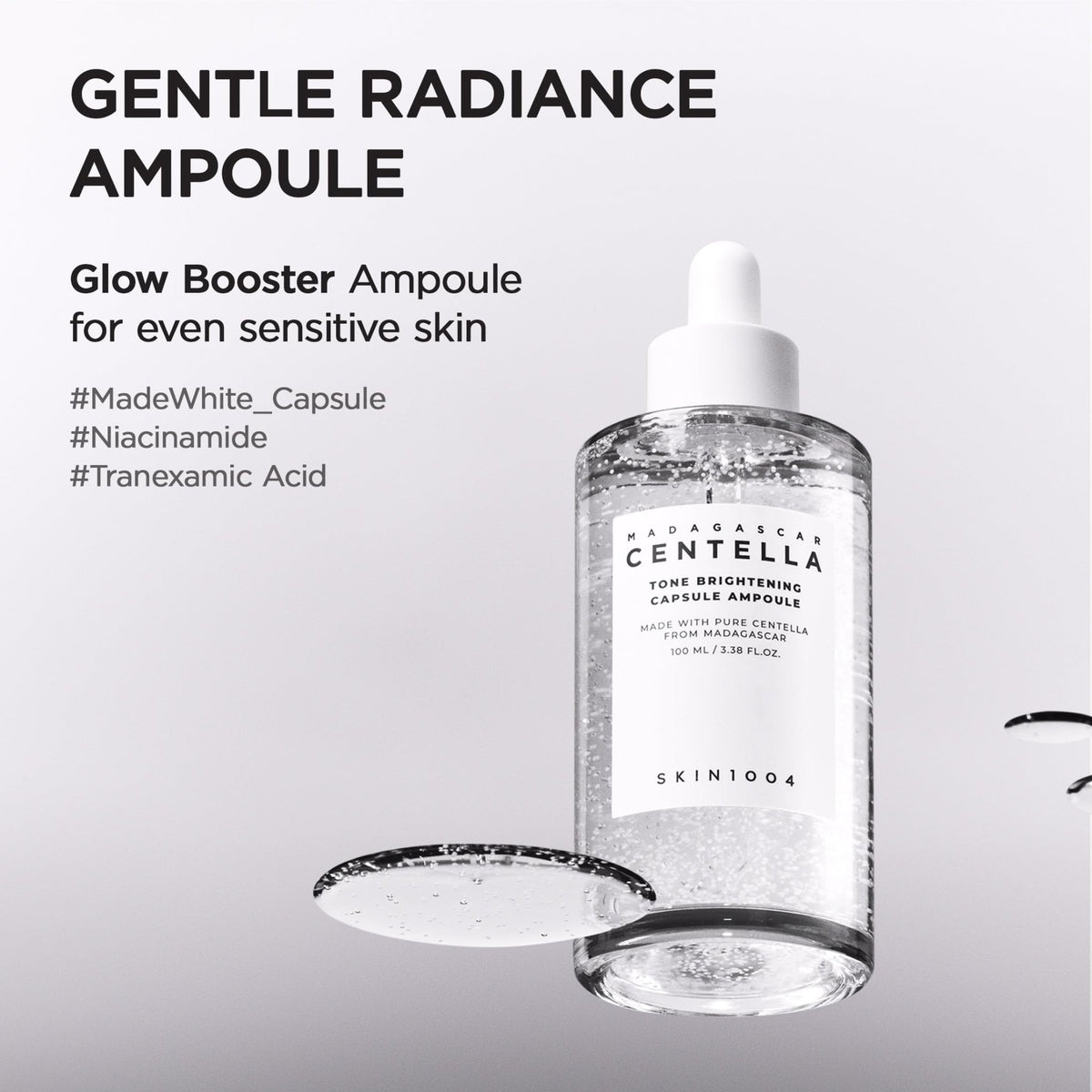 SKIN1004 Tone Balancing Capsule Ampoule, Niacinamide & Centella Serum for Face, Korean Hydrating Facial Serum for Unevne Skin Tone - FENGGESTORE20