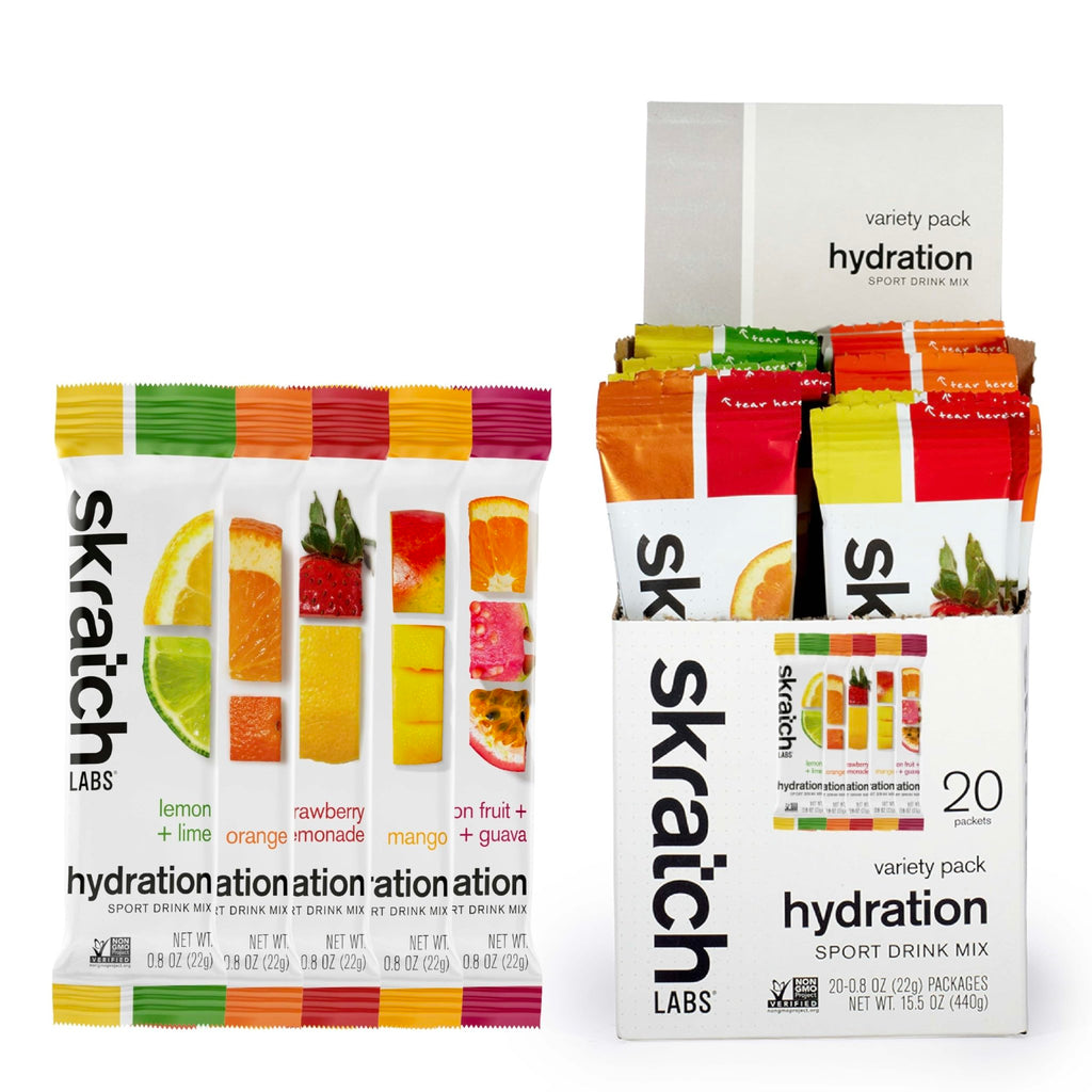Skratch Labs Hydration Packets - Hydration Drink Mix, Variety Pack (20 Single Serving Packets) - Electrolyte Powder Developed for Athletes and Sports Performance, - FENGGESTORE20