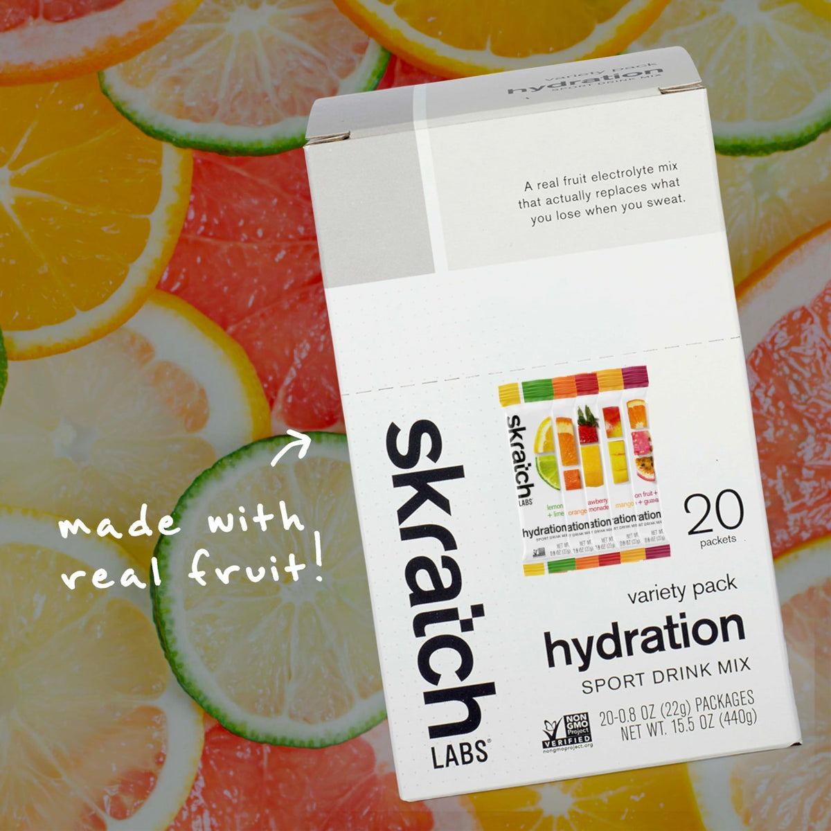 Skratch Labs Hydration Packets - Hydration Drink Mix, Variety Pack (20 Single Serving Packets) - Electrolyte Powder Developed for Athletes and Sports Performance, - FENGGESTORE20