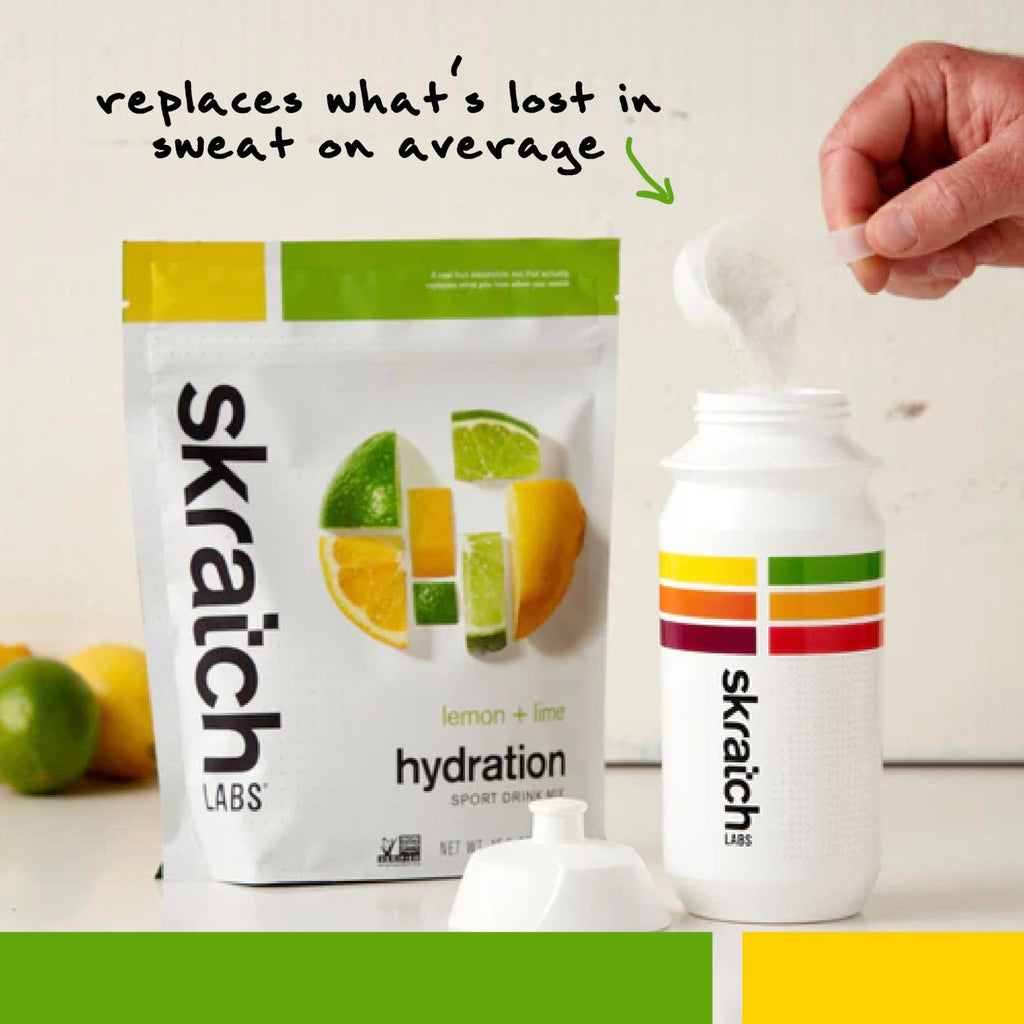 Skratch Labs Hydration Sports Drink Mix – Real‑Fruit Electrolyte Powder for Fast Hydration & Endurance | Lemon & Lime | 20 Servings | Vegan, Non‑GMO, Clean Ingredients - FENGGESTORE20