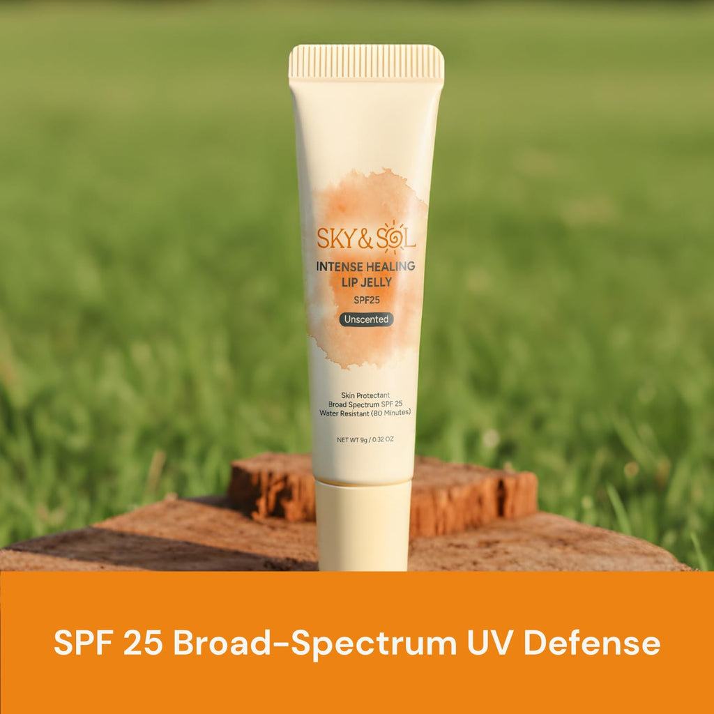 Sky & Sol Lip Balm SPF 25 – 3 Pack Natural Hydrating Lip Jelly with Broad-Spectrum Sun Protection and Primer - FENGGESTORE20