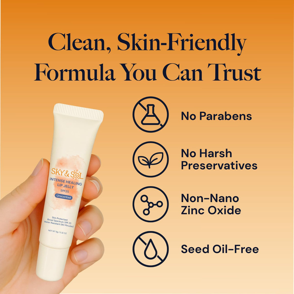 Sky & Sol Lip Balm SPF 25 – 3 Pack Natural Hydrating Lip Jelly with Broad-Spectrum Sun Protection and Primer - FENGGESTORE20