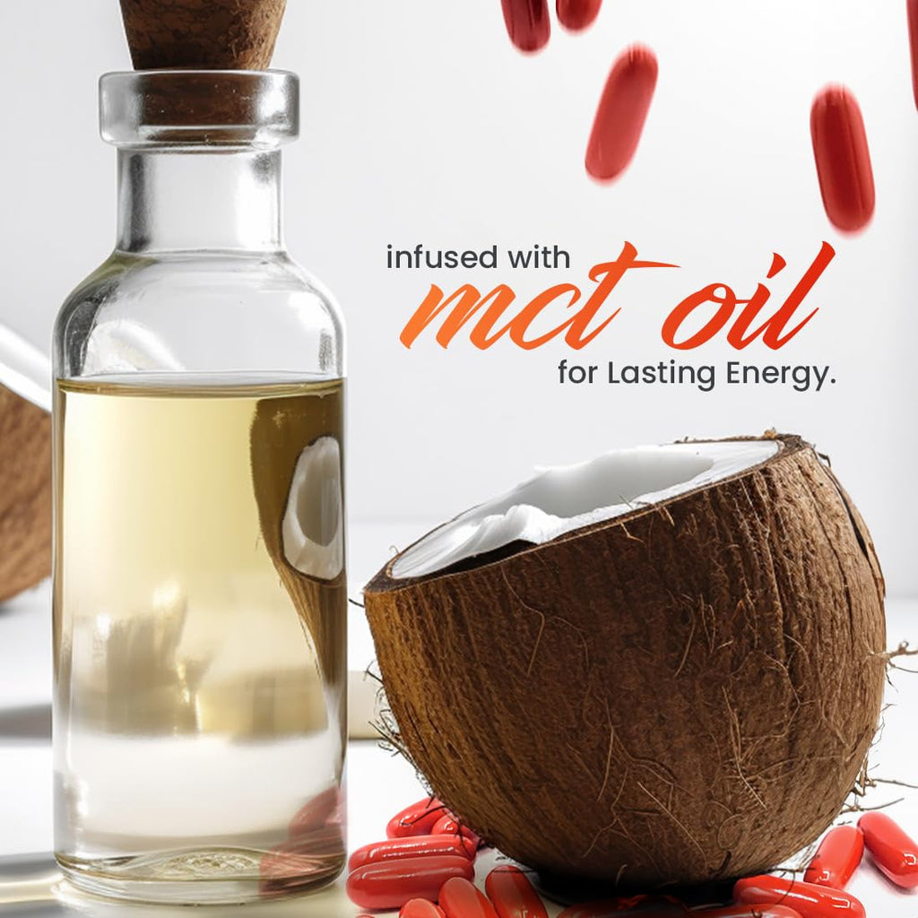 SmarterVitamins 200mg Caffeine Pills - MCT Oil from 100% Coconuts + 100mg L-Theanine, Energy and Focus - FENGGESTORE20