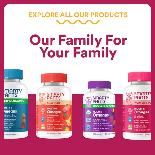 SmartyPants Multivitamin Gummy for Women 50 and Over, Omega 3 (DHA/EPA), Methylfolate, CoQ10, Vitamin D3, C, Vitamin B12, B6, A, K, Biotin - FENGGESTORE20