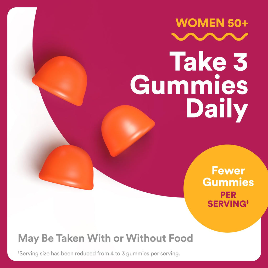 SmartyPants Multivitamin Gummy for Women 50 and Over, Omega 3 (DHA/EPA), Methylfolate, CoQ10, Vitamin D3, C, Vitamin B12, B6, A, K, Biotin - FENGGESTORE20