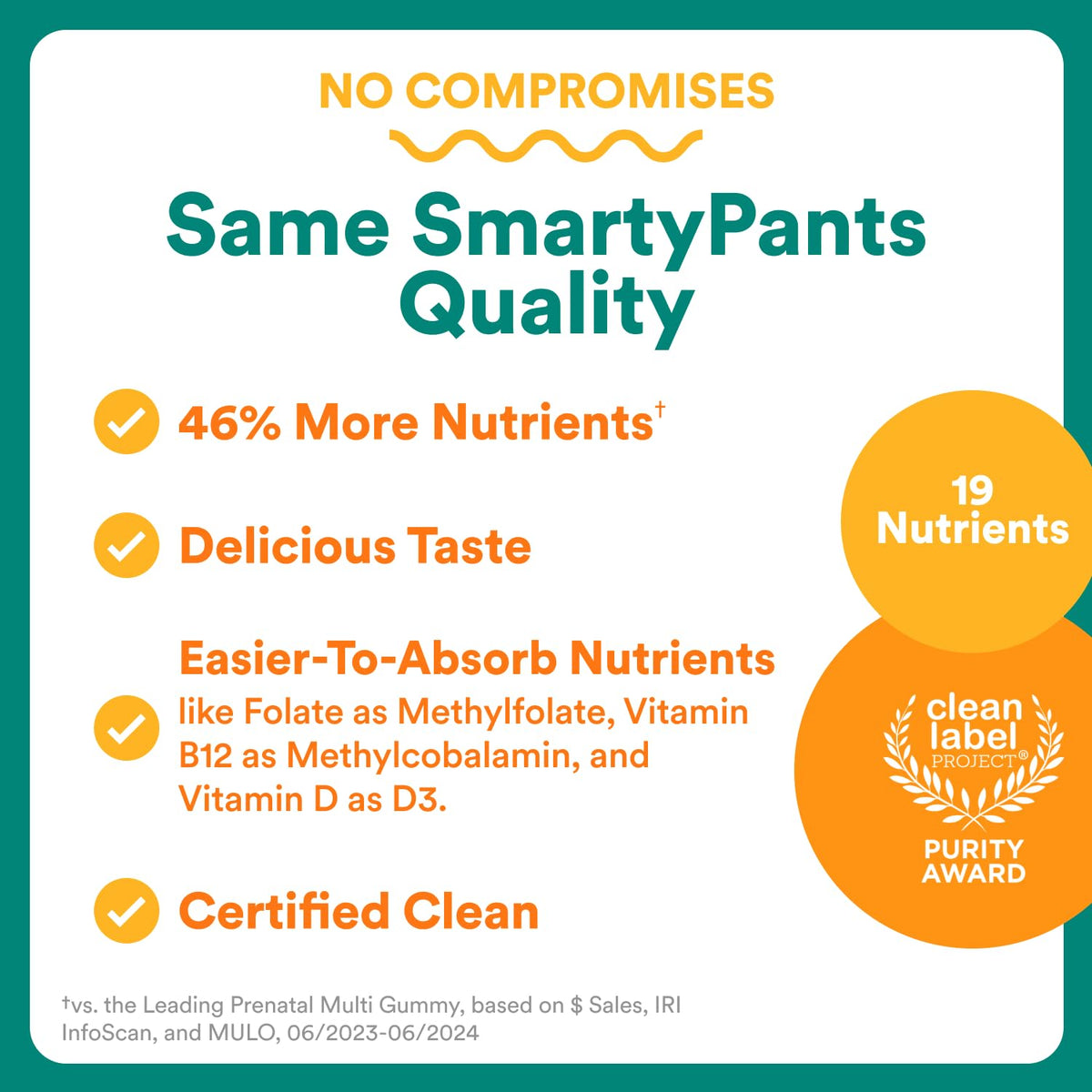 SmartyPants Prenatal Multivitamin Gummies with Omega 3 DHA/EPA, Methylfolate, Biotin, Vitamins D3, C, B12, B6, A, K, and Zinc, Gluten Free, Clean Label - FENGGESTORE20