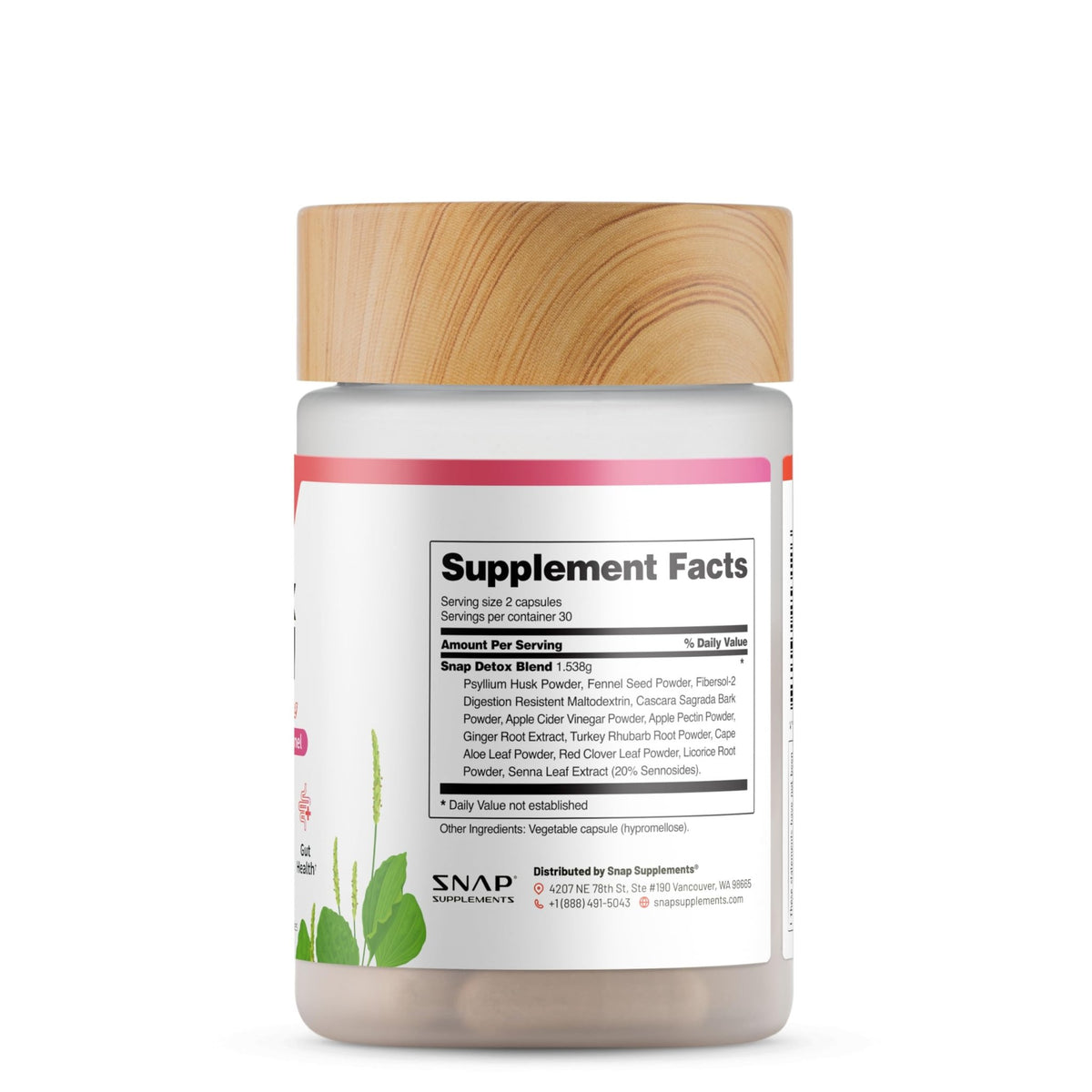 Snap Supplements Detox Cleanse Capsules - Advanced Blend for Full Body Detox & Cleanse, Flush Out Toxins, Improve Digestion & Gut Health - FENGGESTORE20