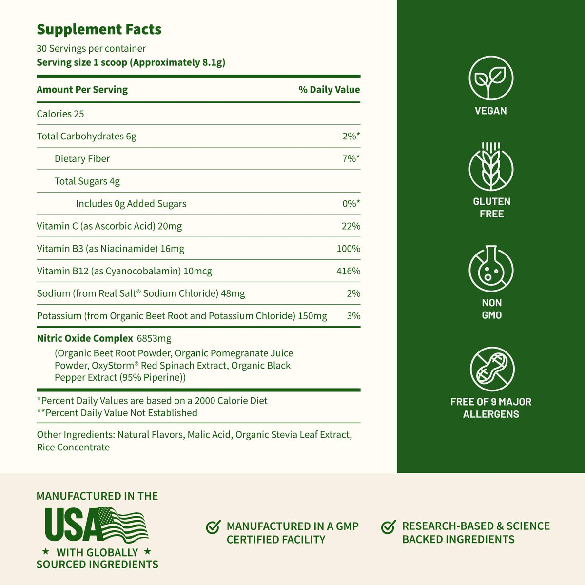 Snap Supplements Organic Beet Root Powder Nitric Oxide Supplement for Men & Women, Red Spinach & Pomegranate, Supports Healthy Energy & Blood Pressure Already - FENGGESTORE20