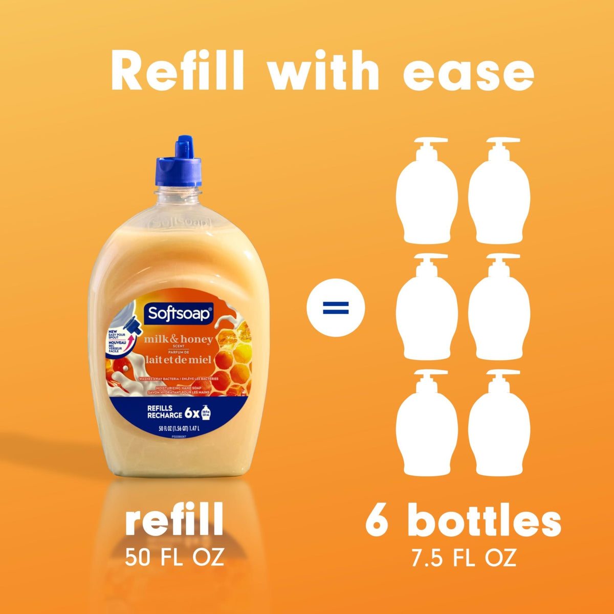 Softsoap Milk & Honey Scented, Liquid Hand Soap Refill, 50 Ounce - FENGGESTORE20