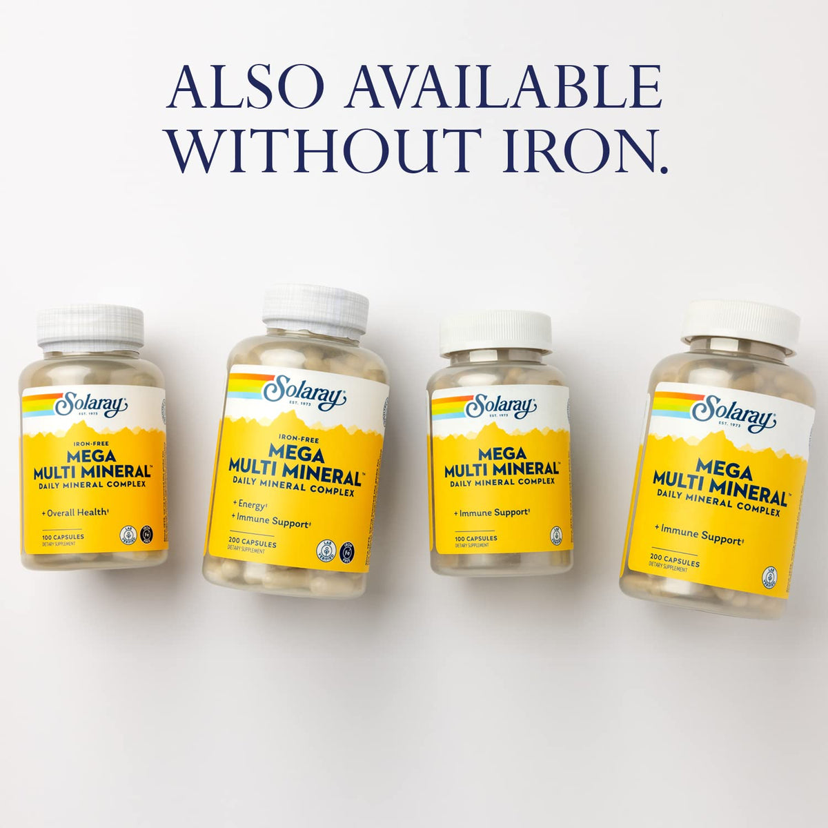 Solaray Mega Multi Mineral | 200 Capsules - FENGGESTORE20
