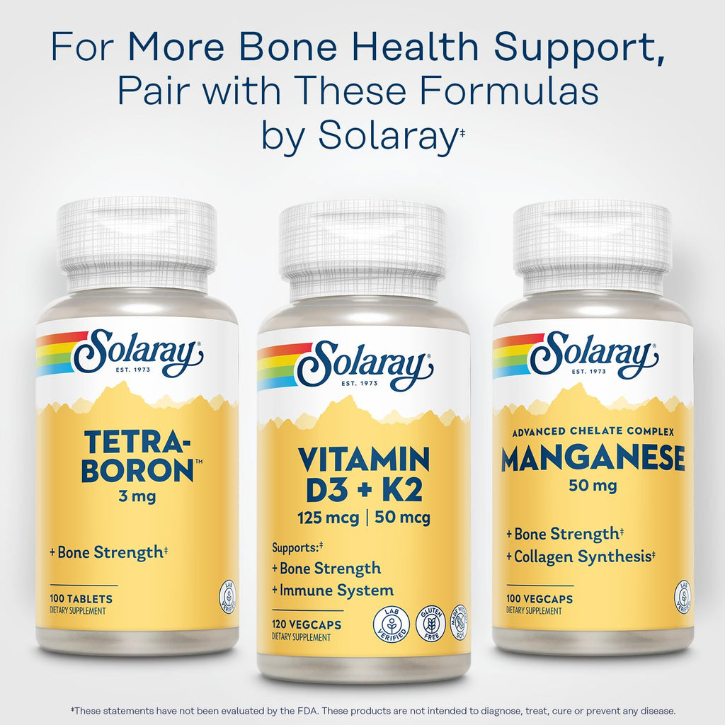 SOLARAY Vitamin D3 K2 - Bone Health and Immune Support Supplement - With 5000 IU Vitamin D as Vit D3 and 50 mcg Vitamin K2 as Menoquinone MK7, Made Without Soy - FENGGESTORE20