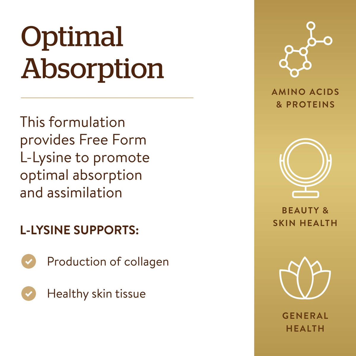 Solgar L-Lysine 1000 mg, 250 Tablets - Enhanced Absorption and Assimilation - Promotes Integrity of Skin and Lips - Collagen Support - Amino Acids - FENGGESTORE20