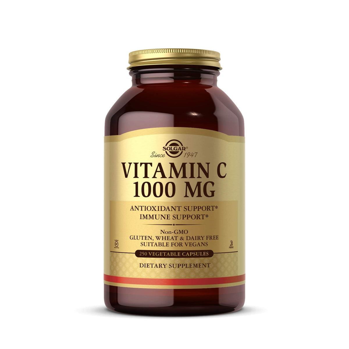 Solgar Vitamin C 1000 mg, 250 Vegetable Capsules - Antioxidant & Immune Support - Overall Health - Healthy Skin & Joints - Bioflavonoids Supplement - FENGGESTORE20