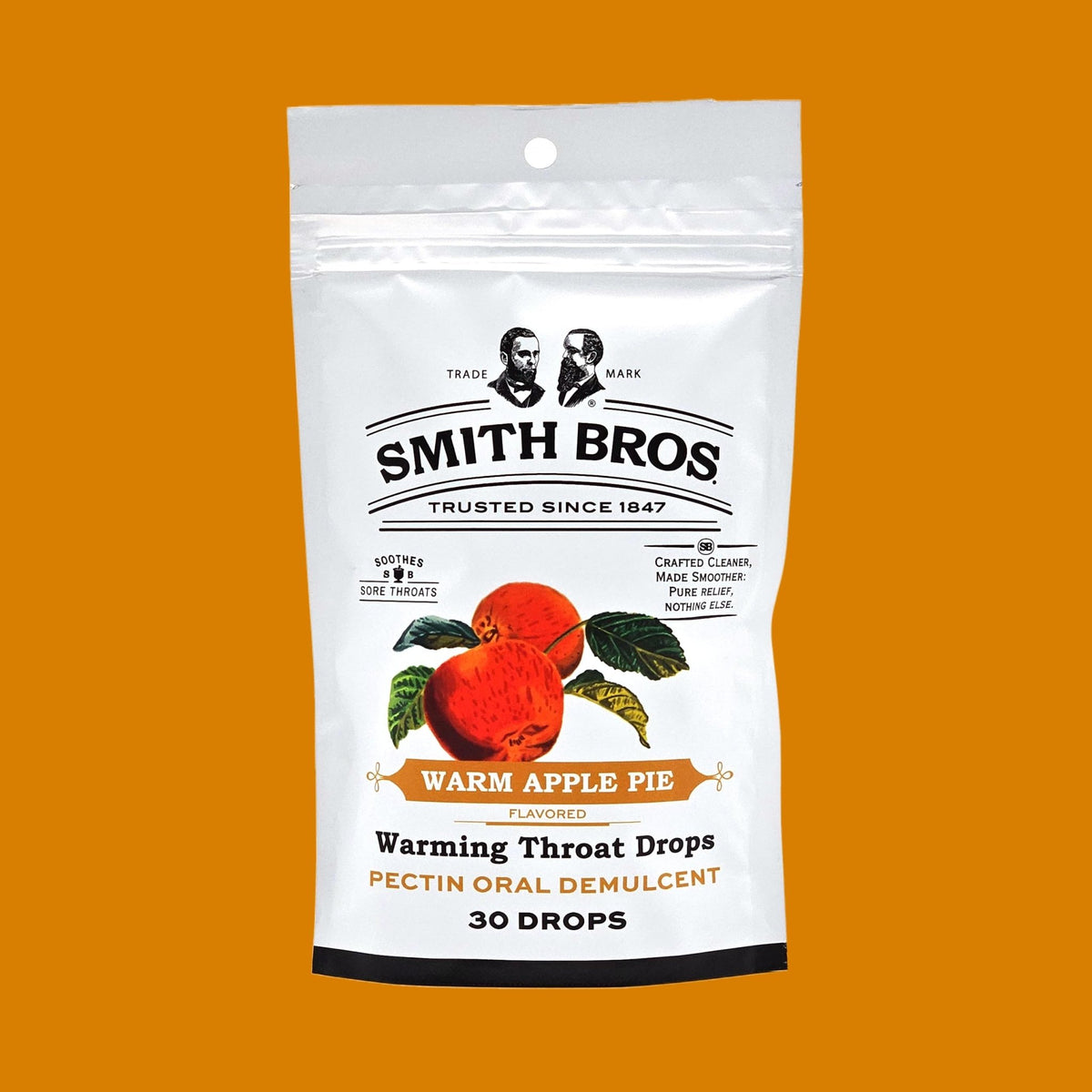 Sore Throat Lozenges with Pectin by Smith Brothers (Warming Apple Pie, 90 Count): Vintage Candy Throat Drops - The Original American Cough Drop - FENGGESTORE20