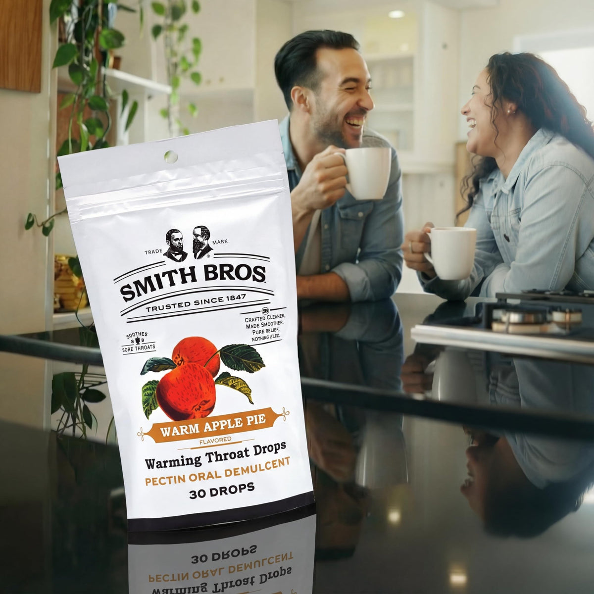 Sore Throat Lozenges with Pectin by Smith Brothers (Warming Apple Pie, 90 Count): Vintage Candy Throat Drops - The Original American Cough Drop - FENGGESTORE20