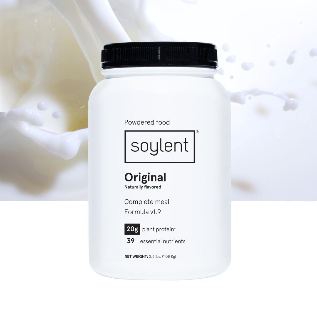 Soylent Complete Nutrition Gluten-Free Vegan Protein Meal Replacement Powder, Original, 36.8 Oz - FENGGESTORE20