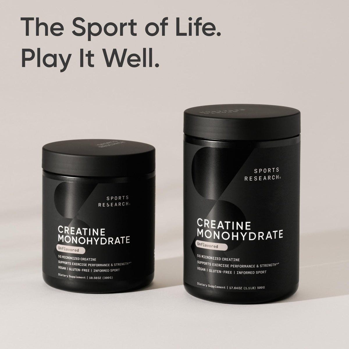 Sports Research Creatine Monohydrate - Gain Lean Muscle, Improve Performance and Strength and Support Workout Recovery - 5 g Micronized Creatine - 10.58 oz - FENGGESTORE20