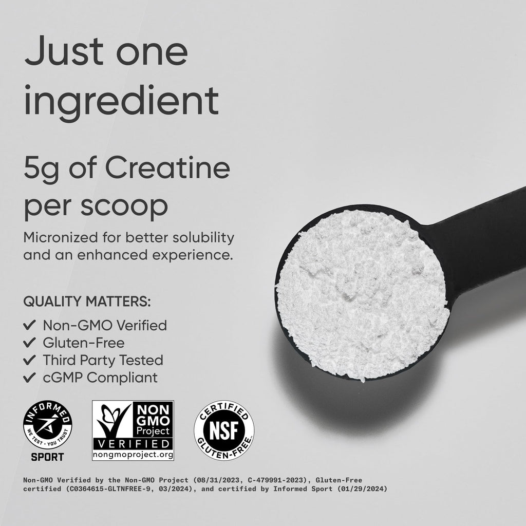 Sports Research Creatine Monohydrate - Gain Lean Muscle, Improve Performance and Strength and Support Workout Recovery - 5 g Micronized Creatine - 10.58 oz - FENGGESTORE20