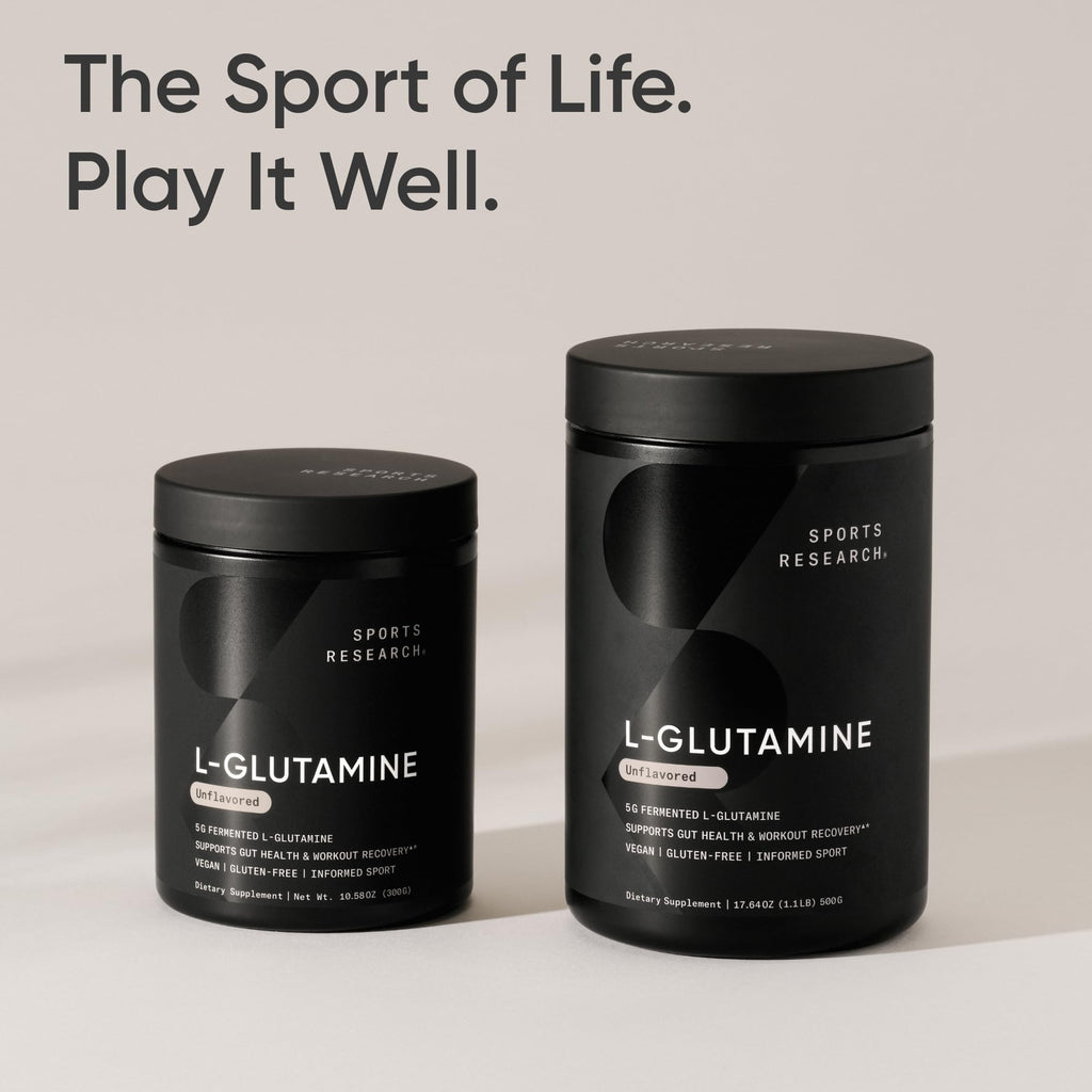 Sports Research L-Glutamine - Workout Recovery, Immune Health & Gut Health Support - 5 G Per Serving - 10.58 Oz - FENGGESTORE20