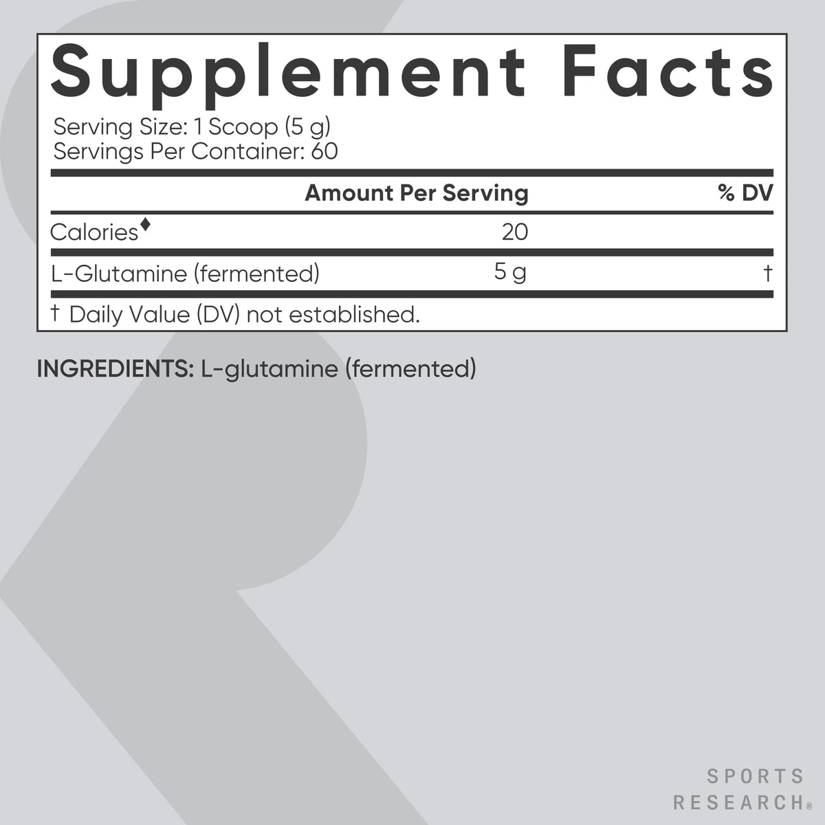 Sports Research L-Glutamine - Workout Recovery, Immune Health & Gut Health Support - 5 G Per Serving - 10.58 Oz - FENGGESTORE20