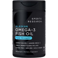 Sports Research® Omega-3 Fish Oil 1250 - Triple Strength Fish Oil Supplement from Wild Alaska Pollock - MSC Certified Sustainable · Non-GMO · Soy Free - 90 Softgel Capsules - FENGGESTORE20