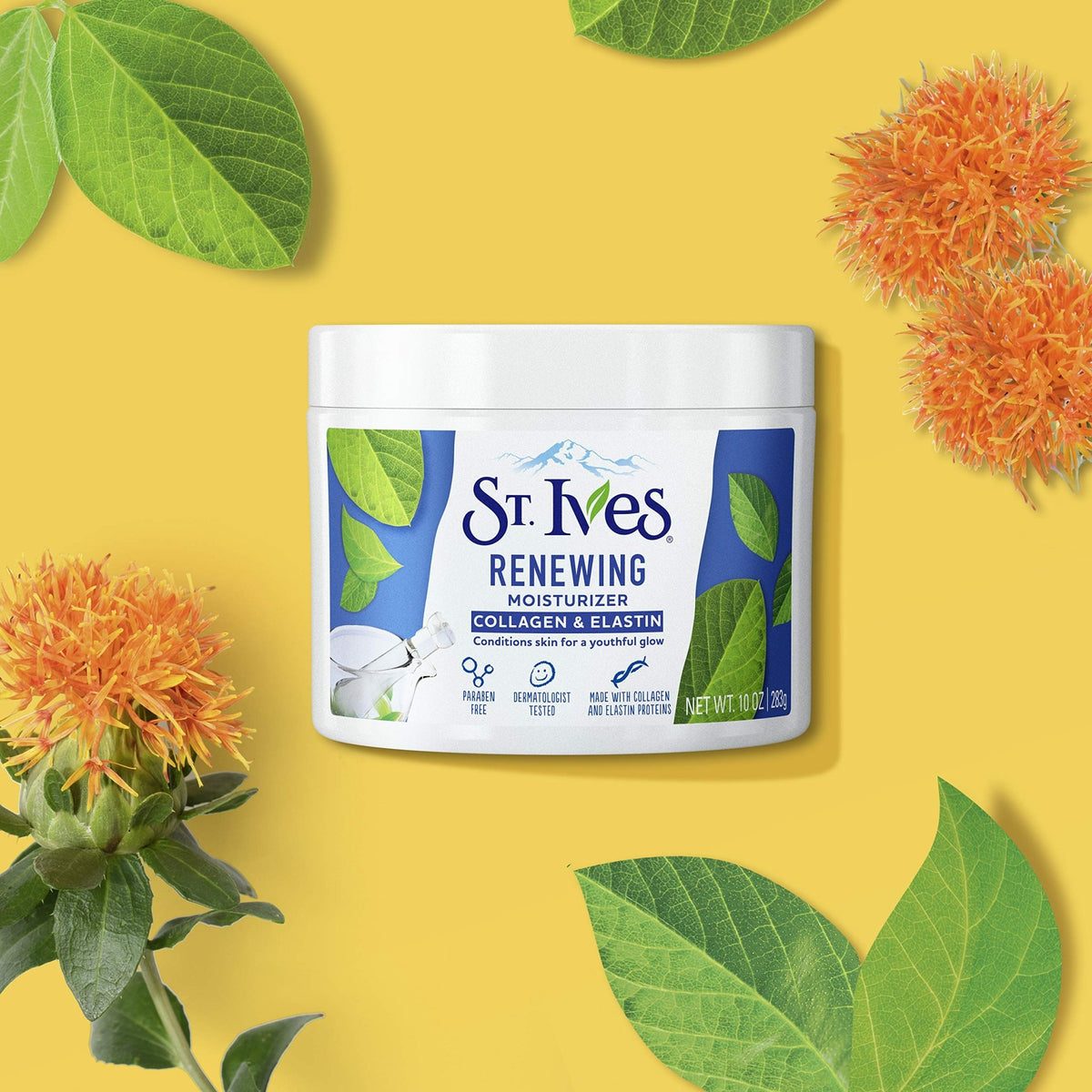 St. Ives Face Moisturizer Cream, Collagen and Elastin, Renewing Facial Moisturizer for Women, Paraben Free - FENGGESTORE20