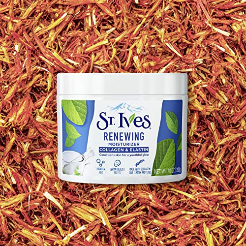 St. Ives Face Moisturizer Cream, Collagen and Elastin, Renewing Facial Moisturizer for Women, Paraben Free - FENGGESTORE20