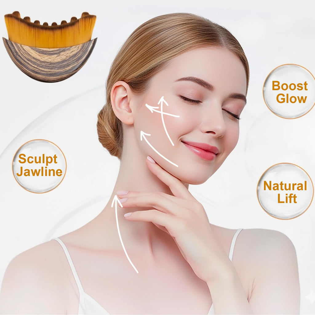 Stainless Steel Gua Sha Tool & Lymphatic Drainage Face Brush Set, TWPER Facial Massage Kit for Jawline Sculpting - FENGGESTORE20