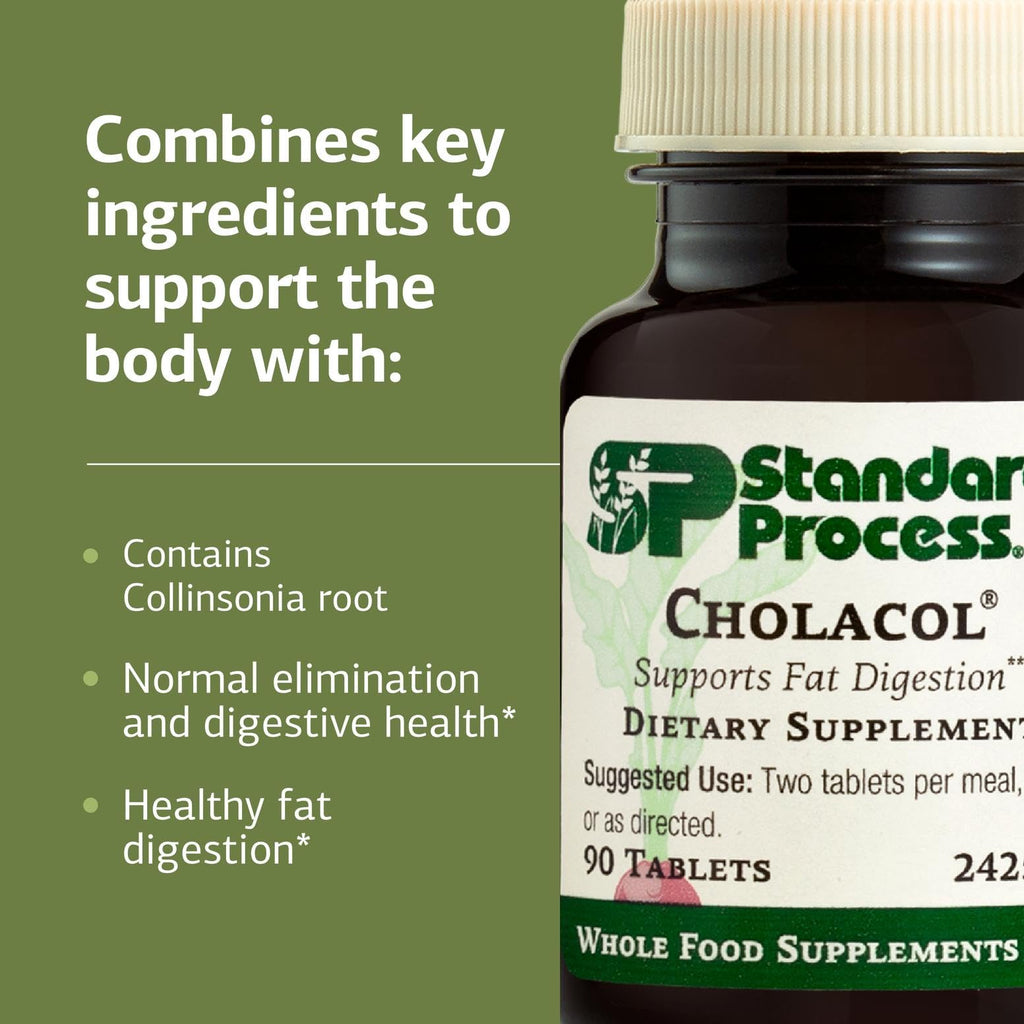 Standard Process Inc. Cholacol - Gallbladder Support Supplement - Fat Digestion Supplement for Digestive Health & Bile Support - FENGGESTORE20