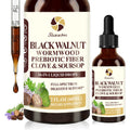 Starisetme Wormwood Black Walnut Cleanse for Humans Tincture – Max Strength Gut Health Prebiotics w/Clove, Soursop,Pumpkin Seed, Plus Vitamins, Minerals for Immune & Mood - FENGGESTORE20