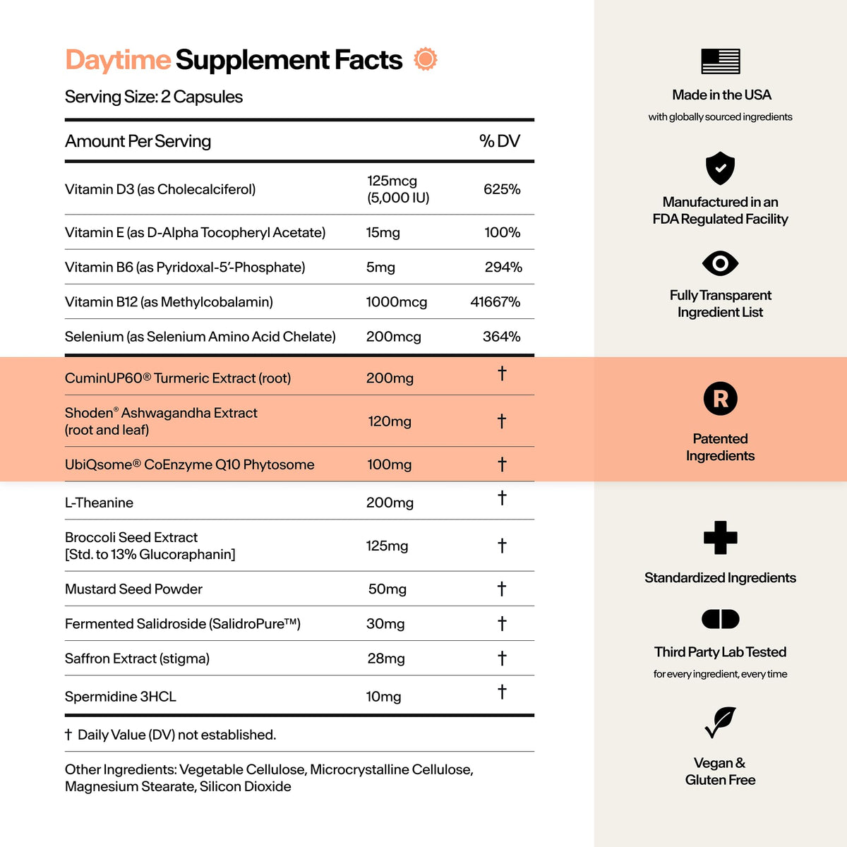 Stasis Daytime Energy & Focus Supplement for Men & Women with Vitamin D3, L Theanine, Ashwagandha & CoQ10, Cognitive Support Capsules for Morning Routines, Vegan, Non GMO, 25 Servings, 1 Month Supply - FENGGESTORE20