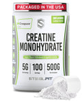 SteelFit Creapure Creatine Monohydrate Powder, Unflavored - German Micronized Creatine Powder for Men & Women - Gym Workout Nutritional Supplements for Muscle Gain - FENGGESTORE20