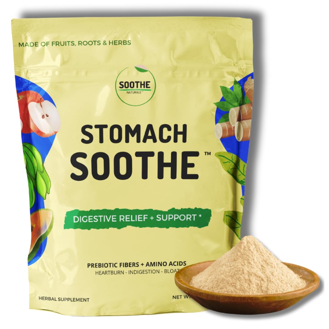 Stomach Soothe Soothe Naturals Acid Reflux Powder - L Glutamine for Gut Health, Acid Reflux Medicine, Leaky Gut Repair, Gut Lining Repair, Alginate for Acid Reflux (30 Servings) - FENGGESTORE20