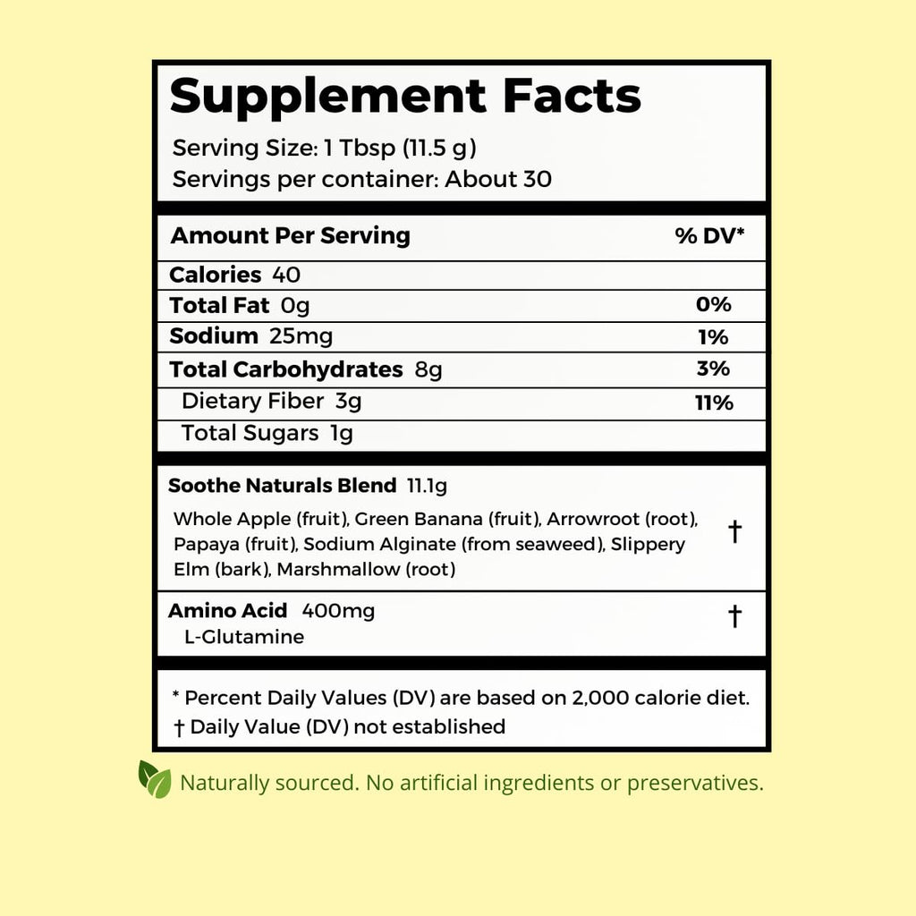 Stomach Soothe Soothe Naturals Acid Reflux Powder - L Glutamine for Gut Health, Acid Reflux Medicine, Leaky Gut Repair, Gut Lining Repair, Alginate for Acid Reflux (30 Servings) - FENGGESTORE20