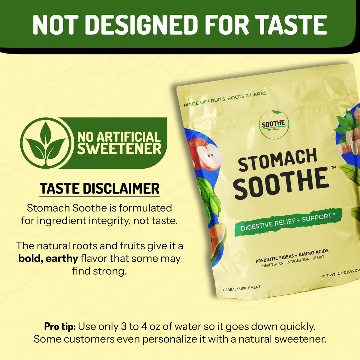 Stomach Soothe Soothe Naturals Acid Reflux Powder - L Glutamine for Gut Health, Acid Reflux Medicine, Leaky Gut Repair, Gut Lining Repair, Alginate for Acid Reflux (30 Servings) - FENGGESTORE20