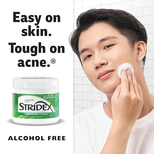 Stridex Acne Pads Sensitive With Aloe 55 Count Alcohol-Free - FENGGESTORE20