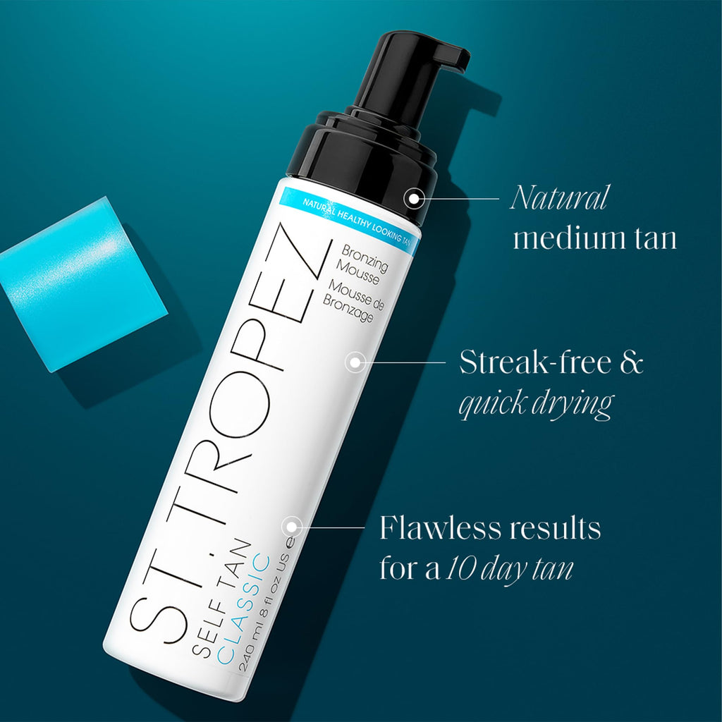 St.Tropez Classic Bronzing Self Tan Mousse for Streak-Free, Golden Tinted, Natural-Looking Tan, 8 Fl Oz - FENGGESTORE20