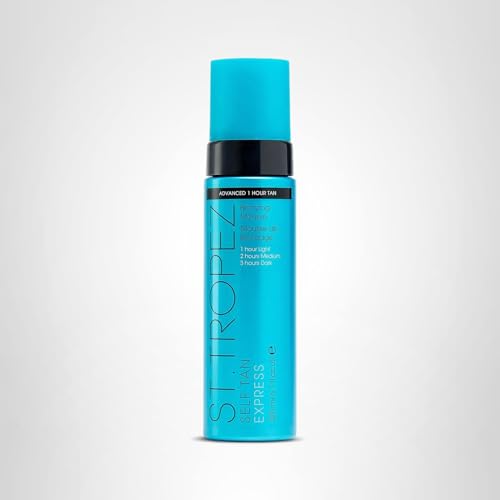 St.Tropez Light/Medium/Dark 1-3 hr Express Mousse for a Streak-Free, Natural Sunless Tan with Fast Application and Flawless Results, Cruelty-Free & Vegan, 6.7 fl oz - FENGGESTORE20