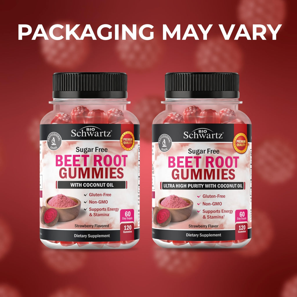 Sugar Free Beet Root Gummies - Nitric Oxide Gummies Infused with Coconut Oil for Highest Absorption - Supports Energy & Whole Body Health - FENGGESTORE20