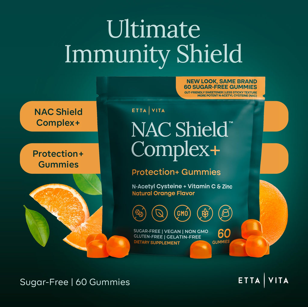 Sugar-Free NAC Gummies (Immune Support Complex) N-Acetyl Cysteine, Vitamin C & Zinc - Supports Respiratory Health, Liver Detox & Cleanse, Kidney Function, NAC Supplement for Kids and Adults - Vegan - FENGGESTORE20