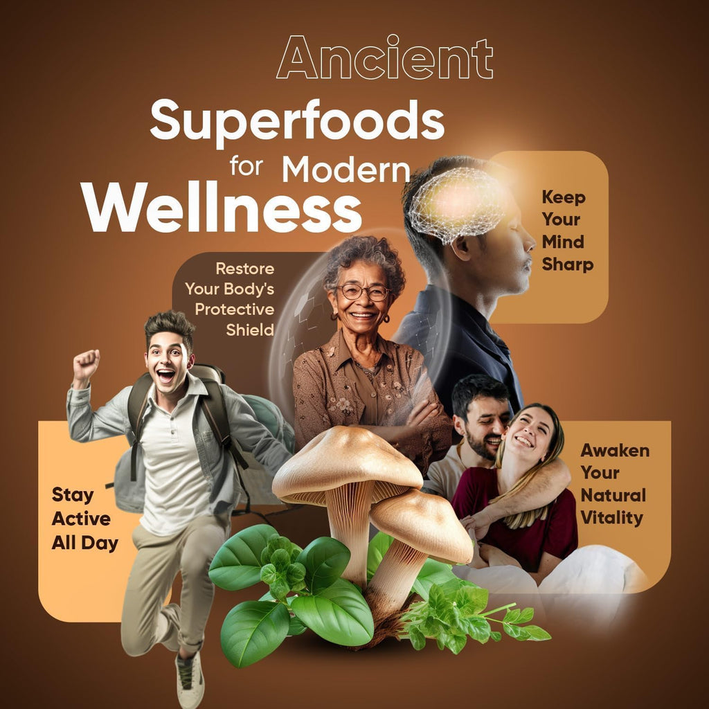 Suiyilary Mushroom Coffee, 10 Mushroom Extract Powder Blend Lion's Mane, Reishi, Chaga - FENGGESTORE20