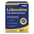 Sumifun 4% Lidocaine Pain Relief Patches 30 Count Maximum Strength Numbing Gel Patch for Back Knee Neck Joint Ache Muscle Soreness Topical Analgesic - FENGGESTORE20