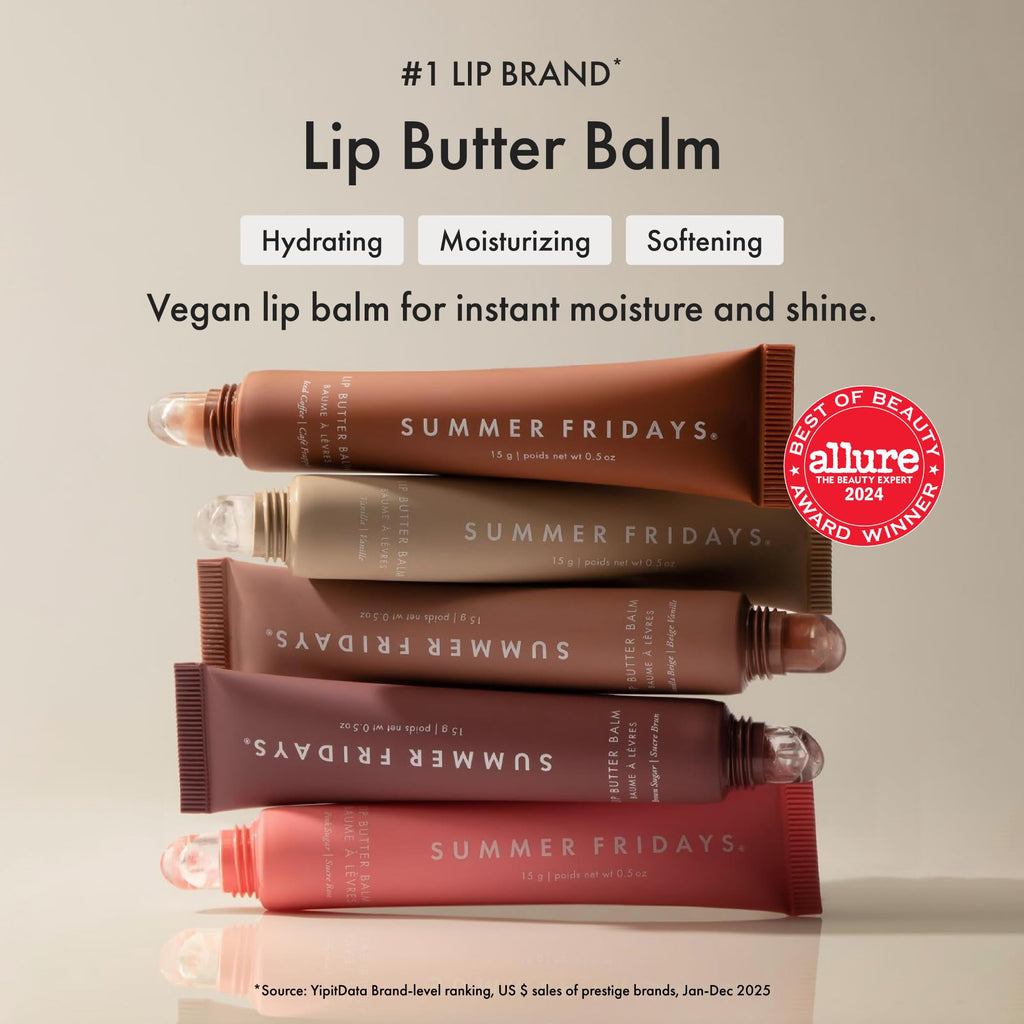 Summer Fridays Tinted Lip Butter Balm - Conditioning Vegan Lip Balm for Instant Moisture - FENGGESTORE20