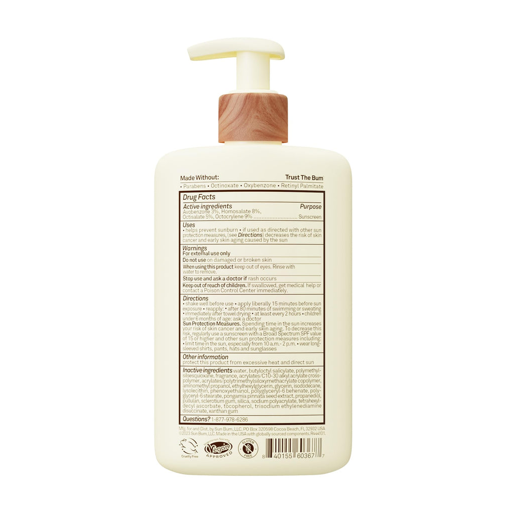 Sun Bum Daily SPF 50 Sunscreen Body Lotion - Broad Spectrum Moisturizing Sunscreen - FENGGESTORE20